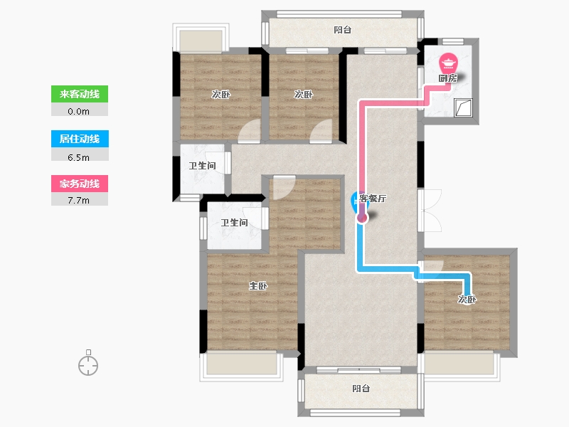 四川省-达州市-莲花府邸-111.20-户型库-动静线