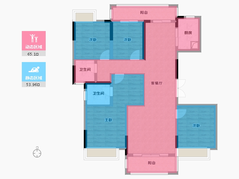 四川省-达州市-莲花府邸-111.20-户型库-动静分区