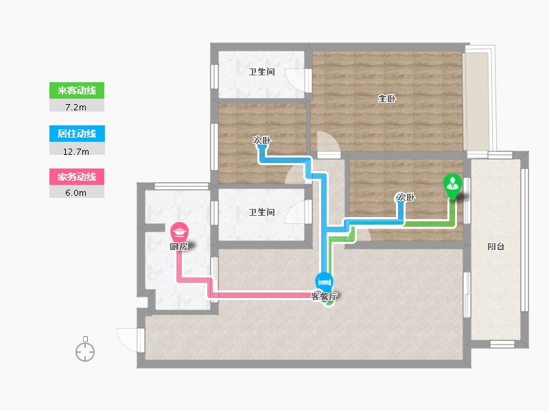 江苏省-镇江市-碧桂园滨江华府-106.40-户型库-动静线