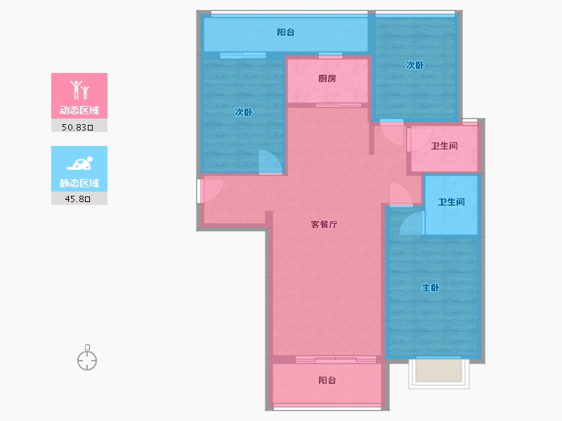 山西省-临汾市-锦悦府-92.82-户型库-动静分区