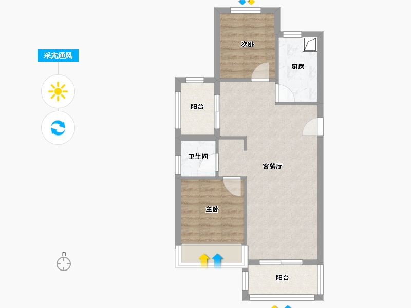 湖北省-恩施土家族苗族自治州-茅田生态旅游度假区-56.80-户型库-采光通风