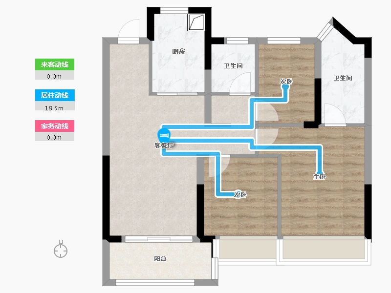 江苏省-南京市-美都·星屿熹-71.04-户型库-动静线