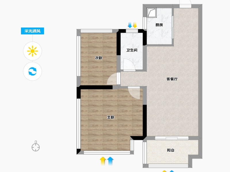 广西壮族自治区-南宁市-万丰江境-63.00-户型库-采光通风