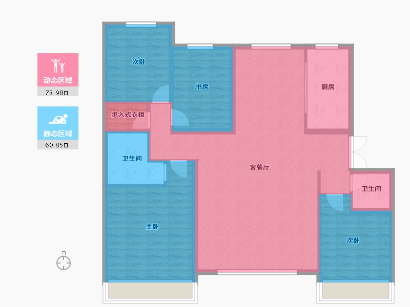 宁夏回族自治区-吴忠市-恒昌钻石城-122.92-户型库-动静分区