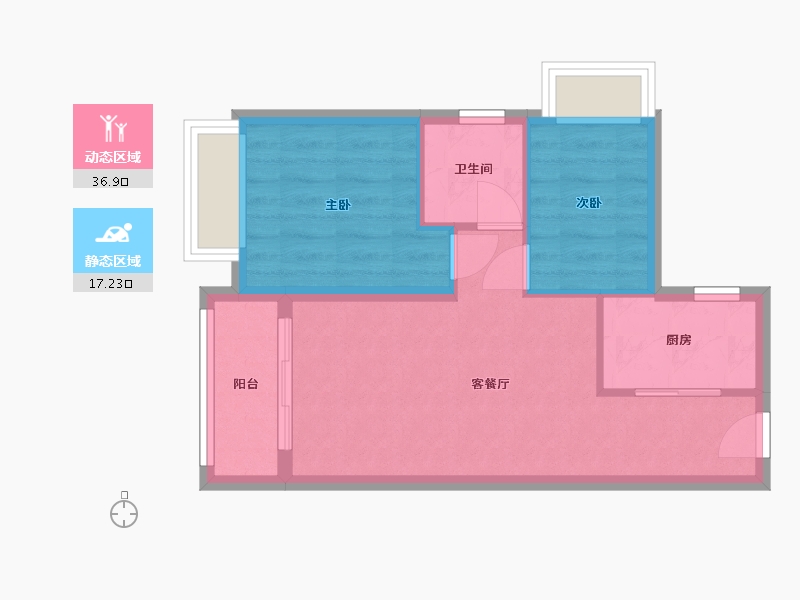 广东省-深圳市-鹏湾府-54.08-户型库-动静分区