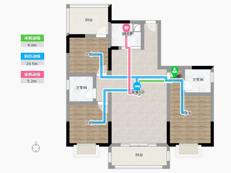 海南省-海口市-海教公寓-92.00-户型库-动静线