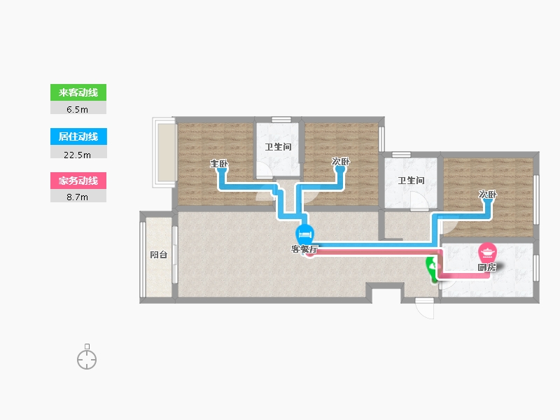 江苏省-南京市-秦淮源筑南区-99.50-户型库-动静线