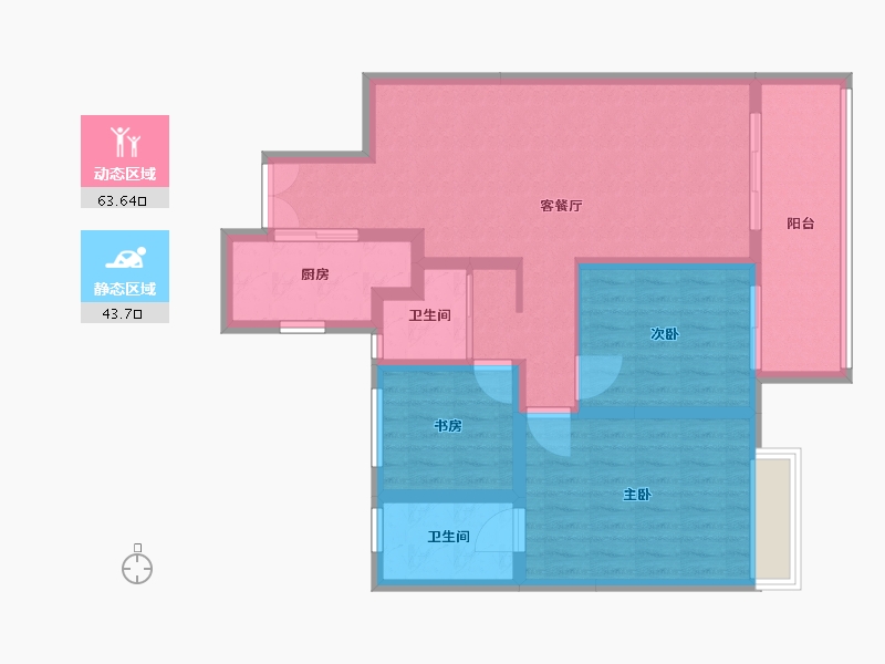 江苏省-盐城市-大丰区吾悦华府-96.00-户型库-动静分区