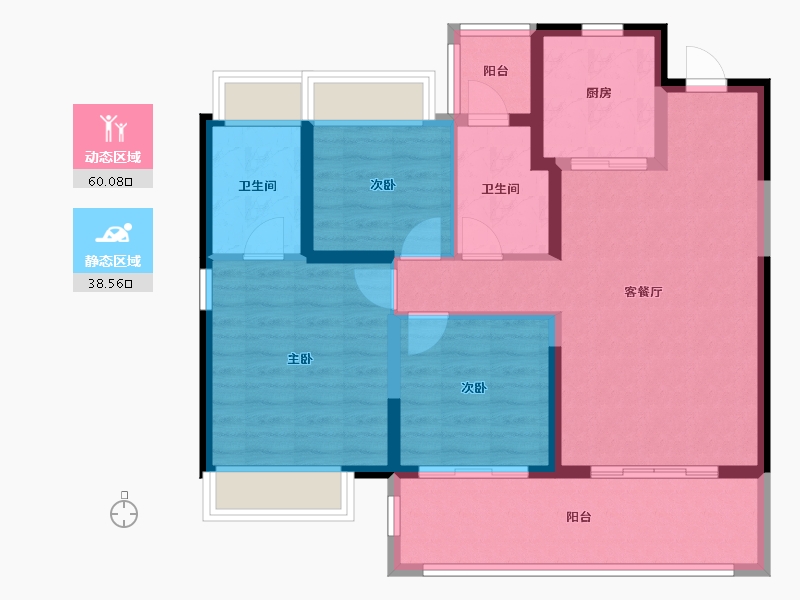 云南省-昆明市-能建·未来城-88.07-户型库-动静分区