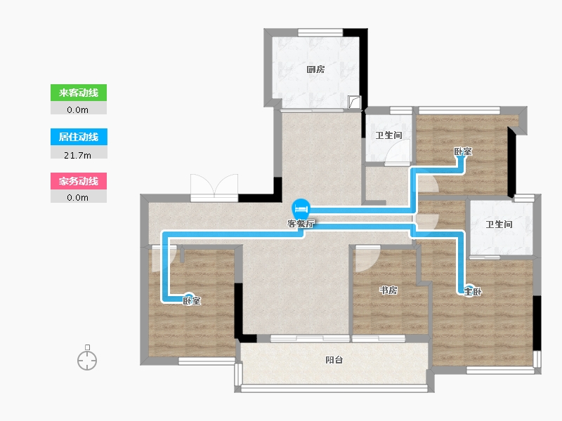 福建省-福州市-建总江南尚璟-86.53-户型库-动静线