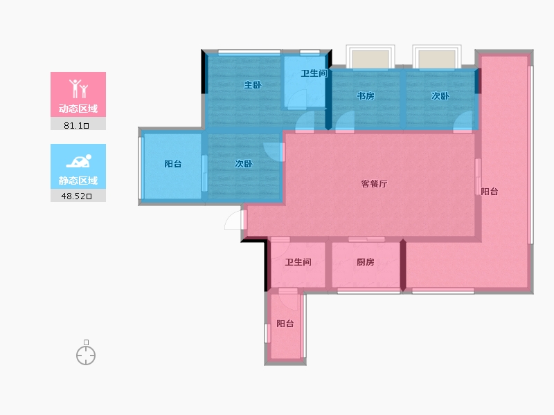 云南省-曲靖市-愿景水岸学府-114.46-户型库-动静分区