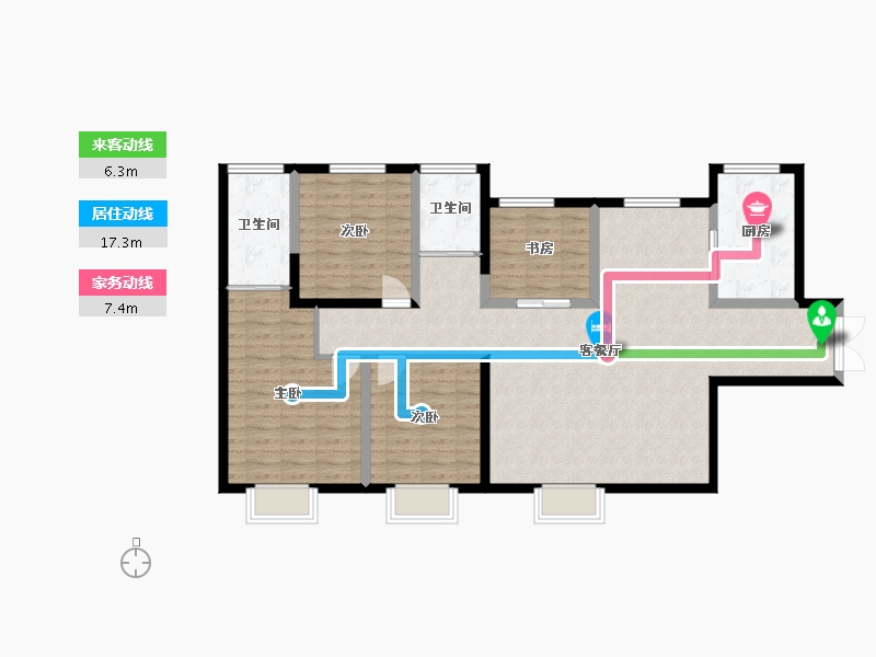 新疆维吾尔自治区-乌鲁木齐市-高铁·新城-118.09-户型库-动静线