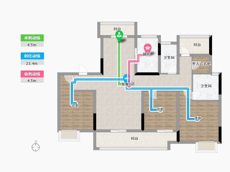 湖南省-长沙市-日盛湖湘悦府-120.99-户型库-动静线