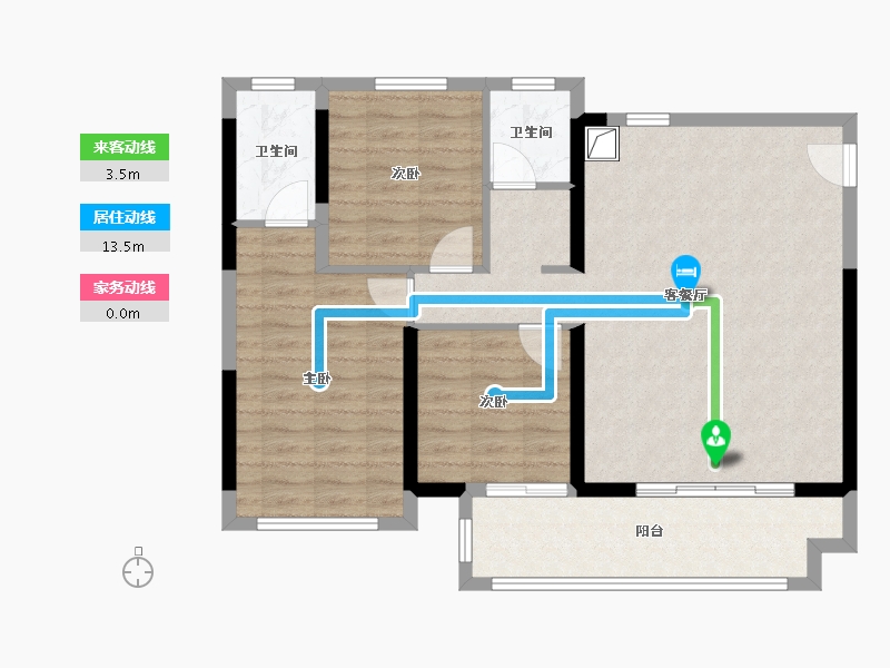 河南省-南阳市-鑫联·山河印象-86.31-户型库-动静线