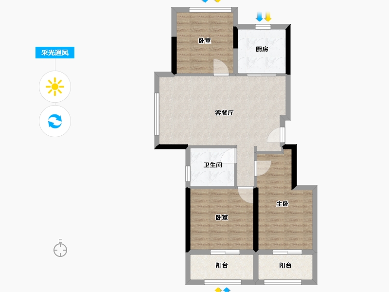 江苏省-连云港市-大力集团·状元府-75.48-户型库-采光通风