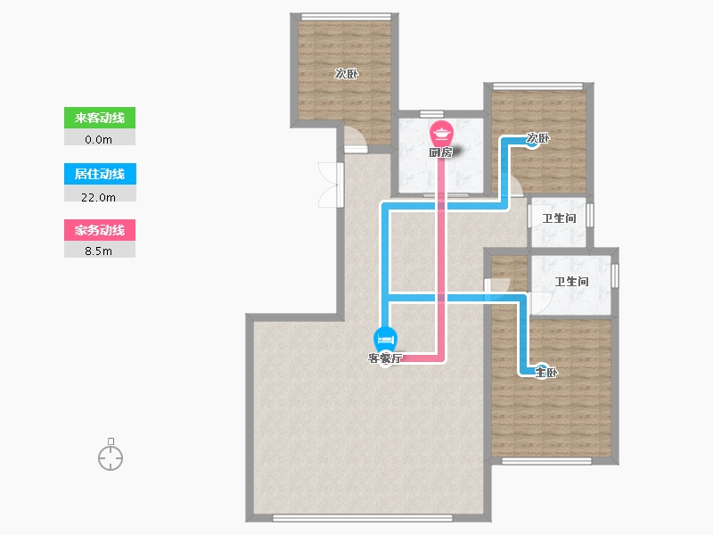 宁夏回族自治区-银川市-民生·北府-133.71-户型库-动静线