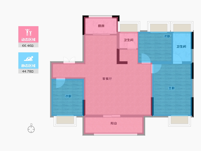 江苏省-徐州市-九巨龙·龙城樾府-100.00-户型库-动静分区