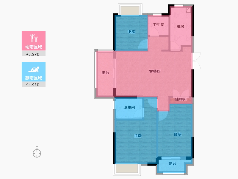 江西省-南昌市-南昌嘉福·未来城-81.04-户型库-动静分区