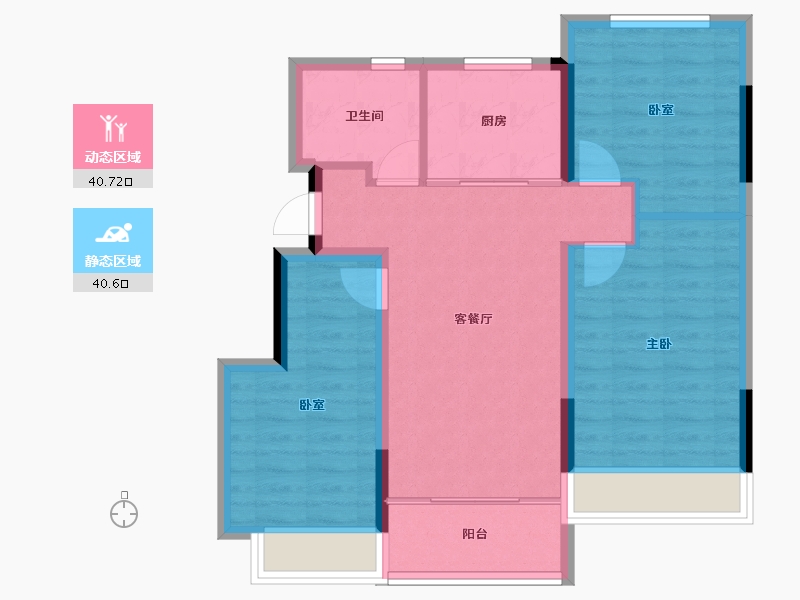 江苏省-连云港市-大力集团·状元府-72.88-户型库-动静分区