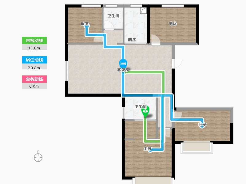 山西省-晋中市-京师城市森林花园-111.53-户型库-动静线