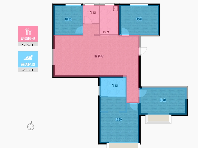 山西省-晋中市-京师城市森林花园-111.53-户型库-动静分区