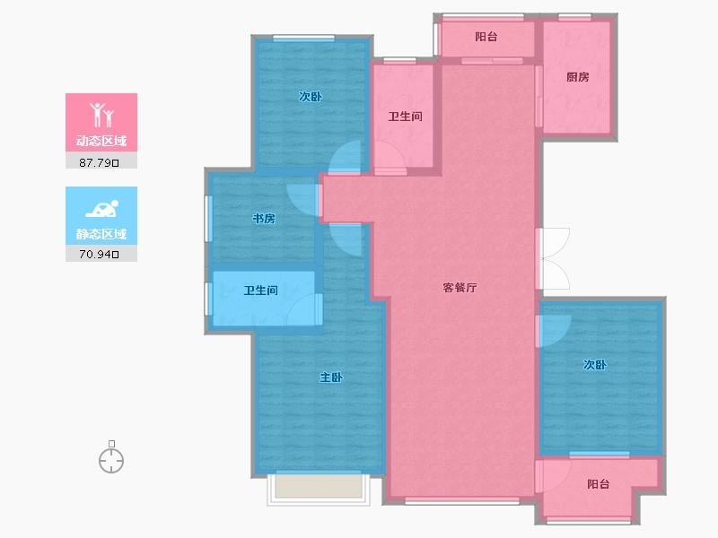 山东省-滨州市-山水御境-143.05-户型库-动静分区