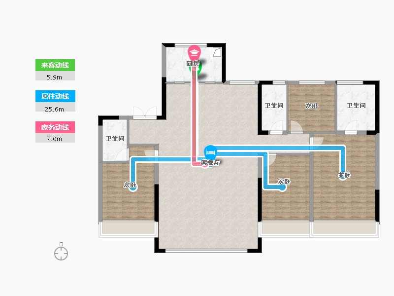 陕西省-西安市-碧桂园凤凰城-158.40-户型库-动静线