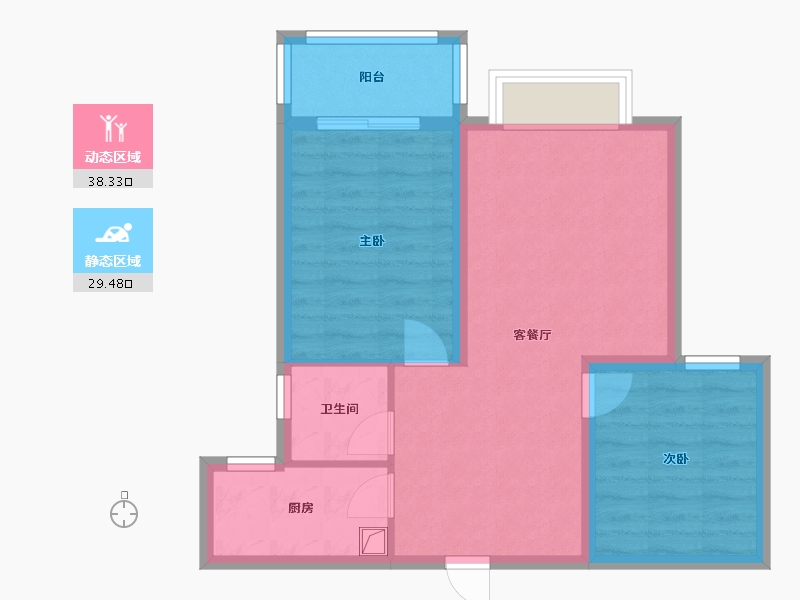 河北省-衡水市-滏阳锦苑-76.00-户型库-动静分区