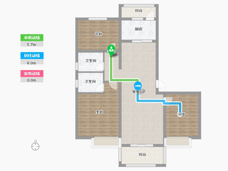 河南省-郑州市-薛岗村东安置区-106.80-户型库-动静线