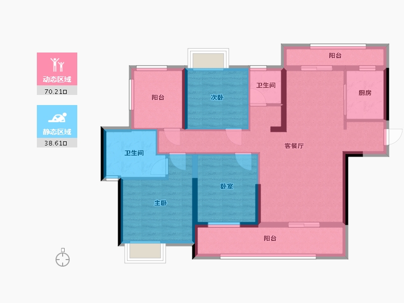 湖南省-永州市-徐福桃花源-96.00-户型库-动静分区