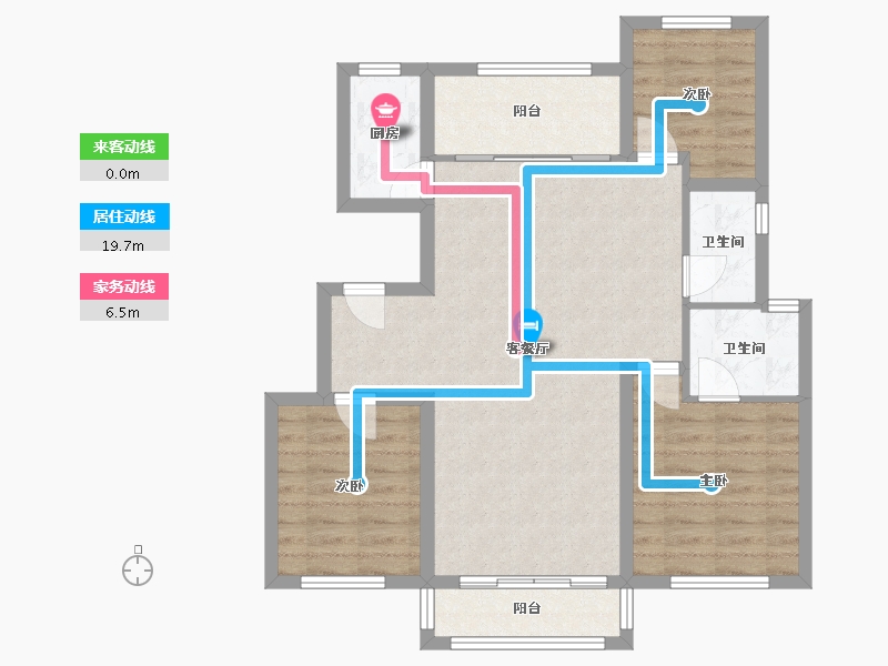 河北省-保定市-晨阳小镇-104.00-户型库-动静线