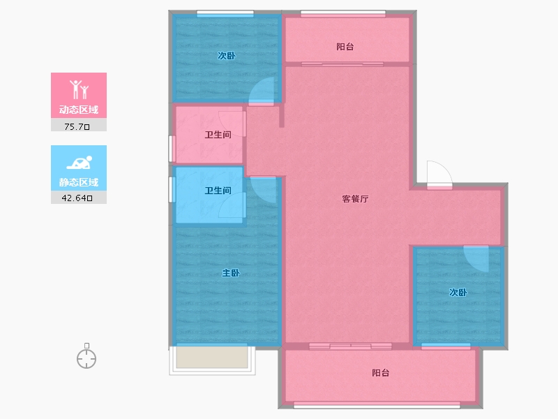 河南省-濮阳市-学府玖号院-107.20-户型库-动静分区