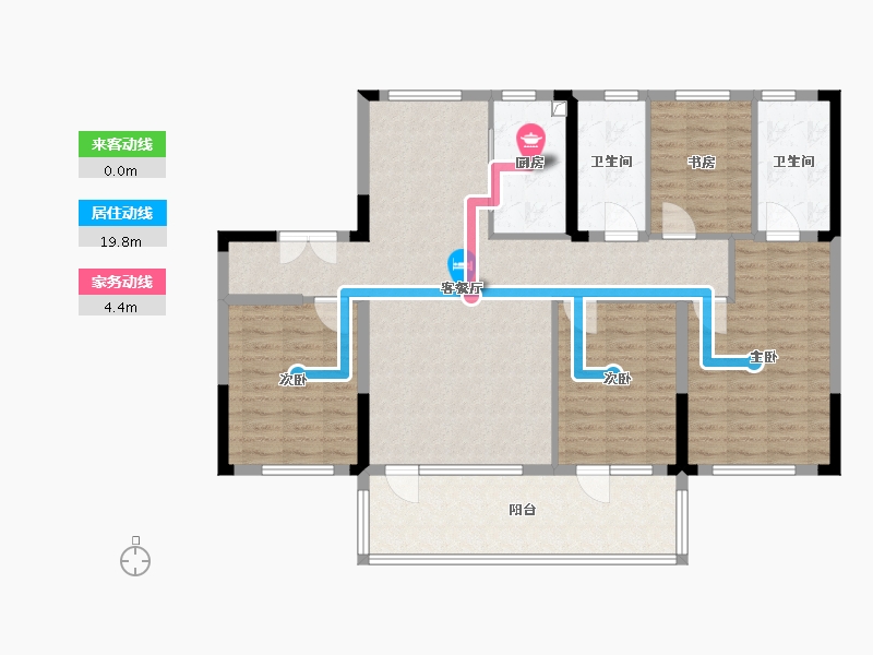 辽宁省-盘锦市- 总部生态城玖玺悦-124.00-户型库-动静线