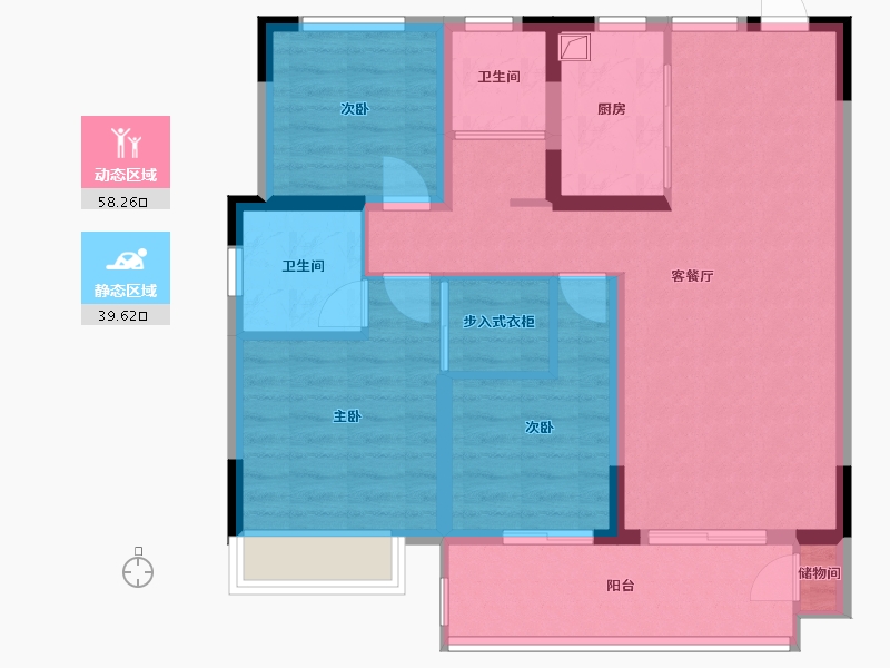 安徽省-宿州市-金源里-92.00-户型库-动静分区