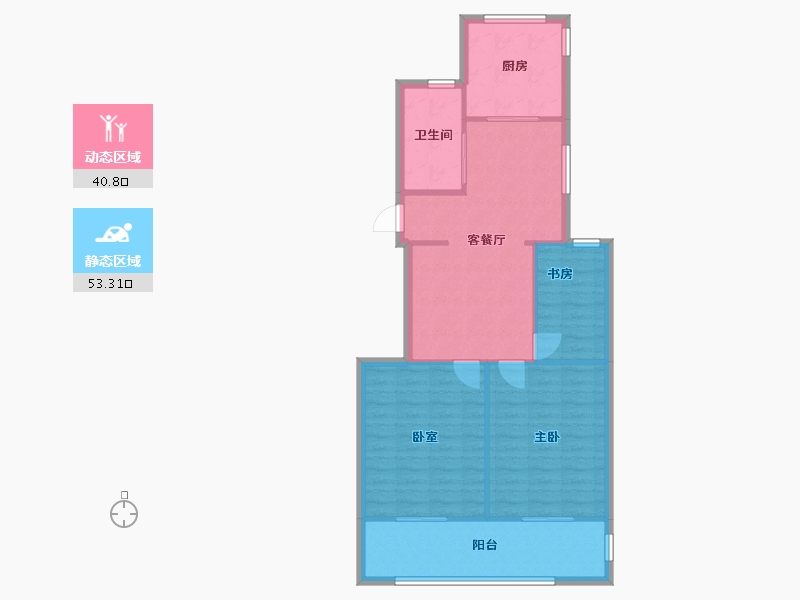 江苏省-盐城市-八菱花园-86.09-户型库-动静分区