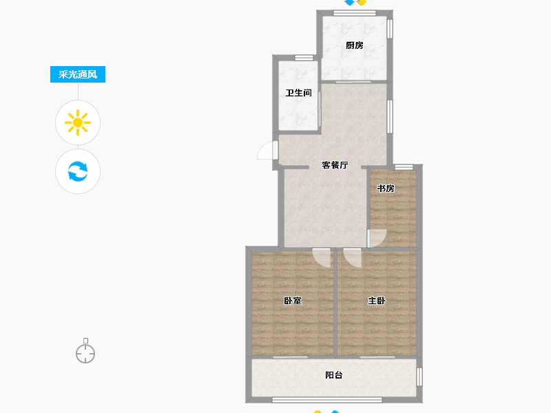 江苏省-盐城市-八菱花园-86.09-户型库-采光通风