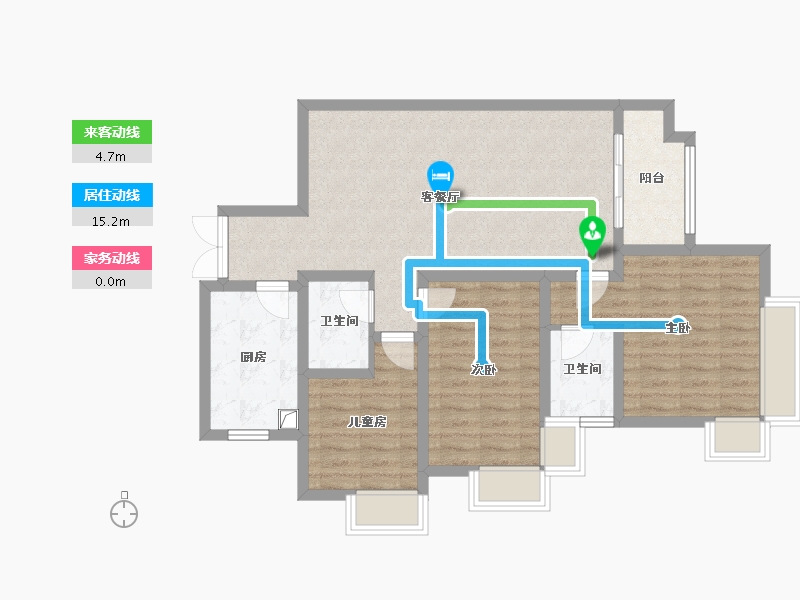 陕西省-安康市-兴华名城-96.80-户型库-动静线