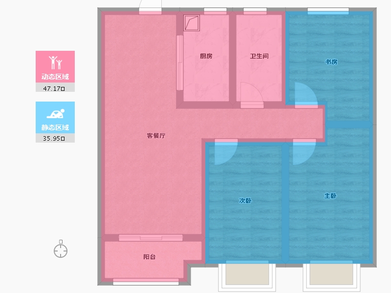 山西省-忻州市-毓秀公馆-90.40-户型库-动静分区