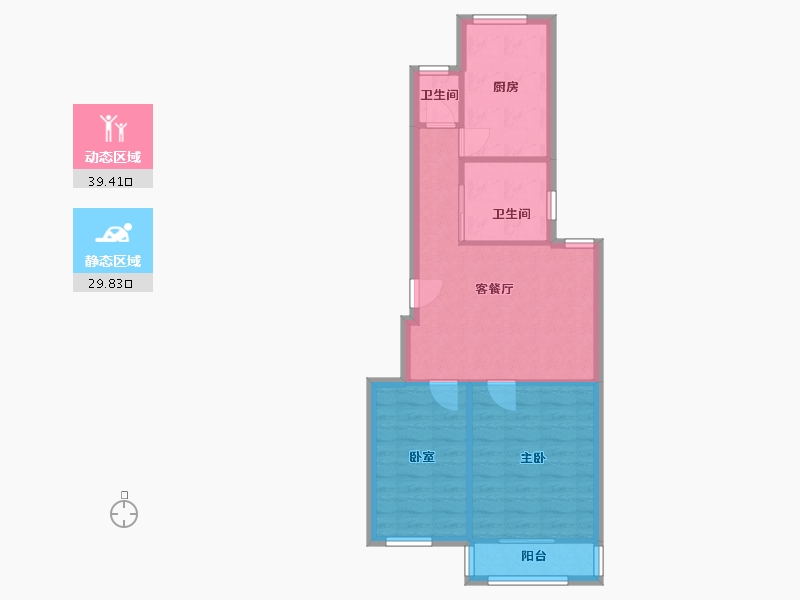 江苏省-盐城市-八菱花园-62.48-户型库-动静分区