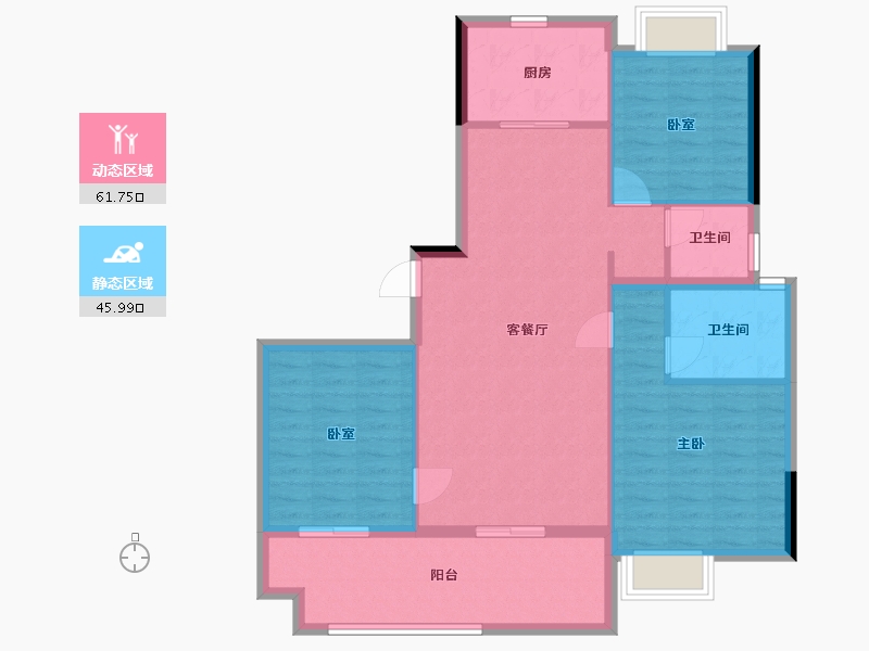 江西省-抚州市-抚州中奥天悦-92.80-户型库-动静分区