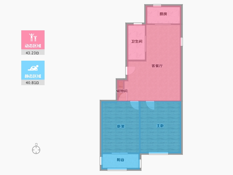 江苏省-盐城市-八菱花园-76.89-户型库-动静分区