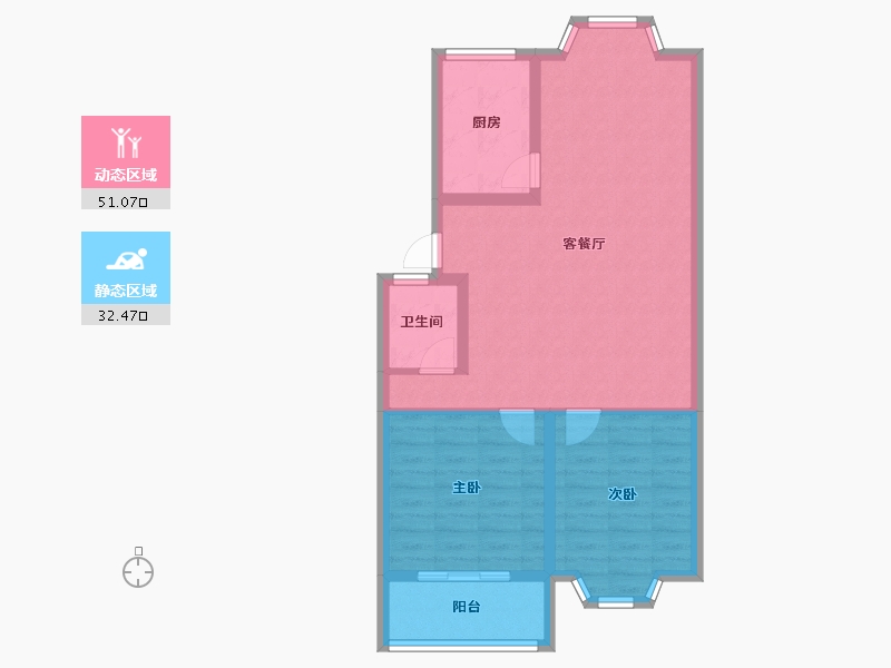 山东省-济南市-东宇花园-75.18-户型库-动静分区