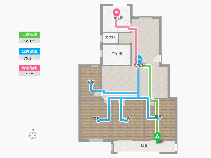 江苏省-盐城市-八菱花园-117.57-户型库-动静线