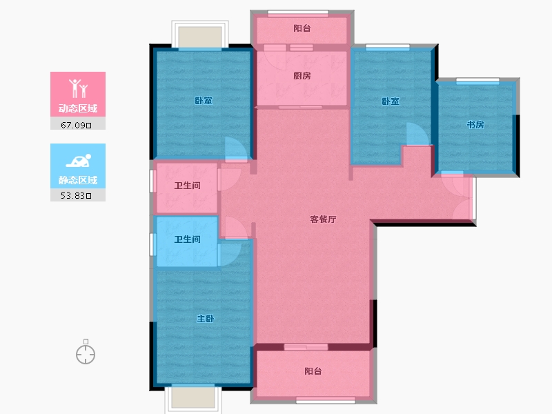 湖北省-恩施土家族苗族自治州-润丰境-115.73-户型库-动静分区