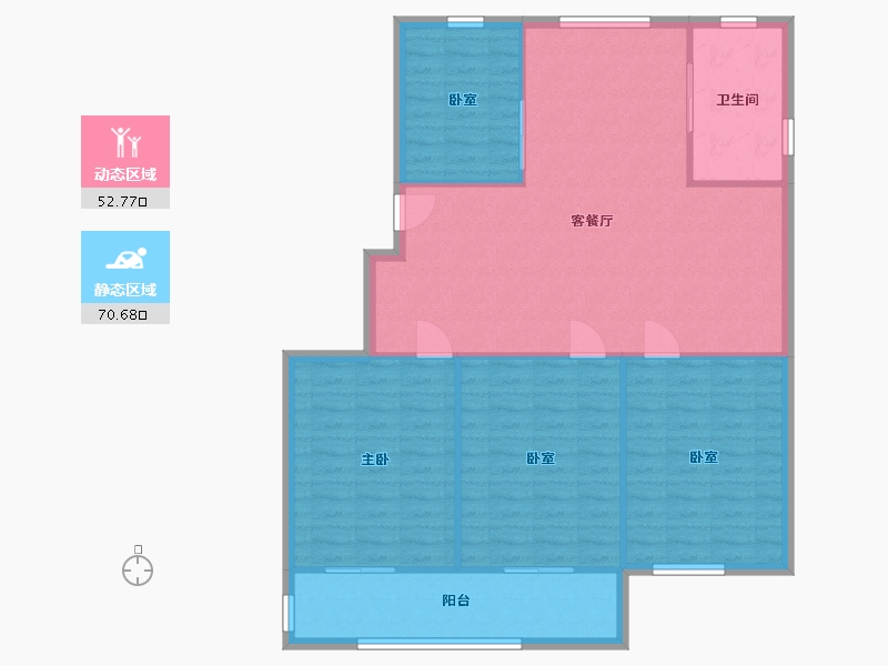 江苏省-盐城市-八菱花园-114.59-户型库-动静分区