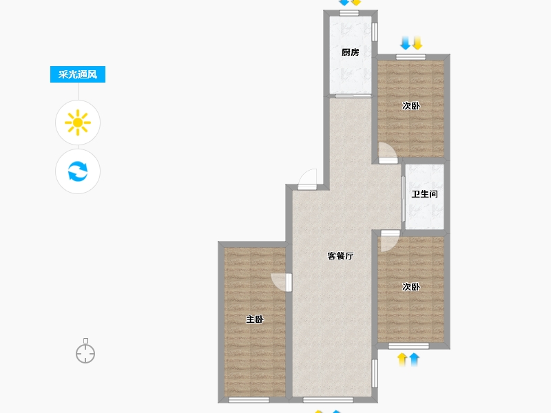 辽宁省-沈阳市-和平上河城-99.72-户型库-采光通风