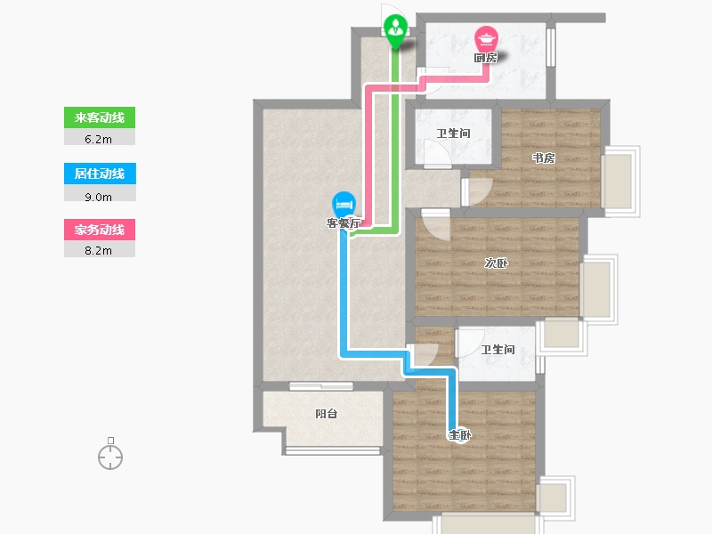 陕西省-安康市-兴华名城-96.80-户型库-动静线