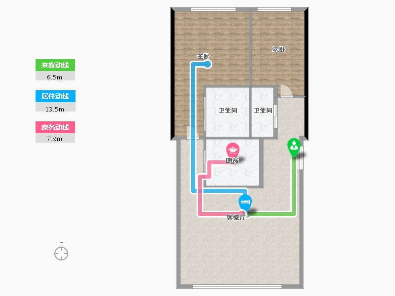 北京-北京市-万科大都会-112.00-户型库-动静线