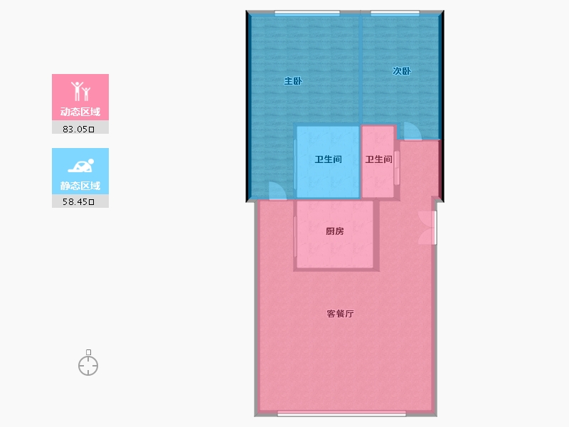 北京-北京市-万科大都会-112.00-户型库-动静分区