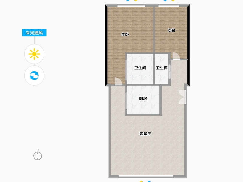 北京-北京市-万科大都会-112.00-户型库-采光通风